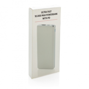 Logo trade promotional items picture of: Ultra fast 10.000 mAh powerbank with PD